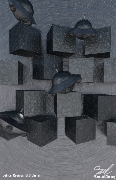 Cubical Cosmos, UFO Charm Poster
